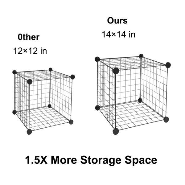 16 - Cube Modular Storage Organizer – Metal Wire Shelving Unit & Bookcase - goosavvy.com