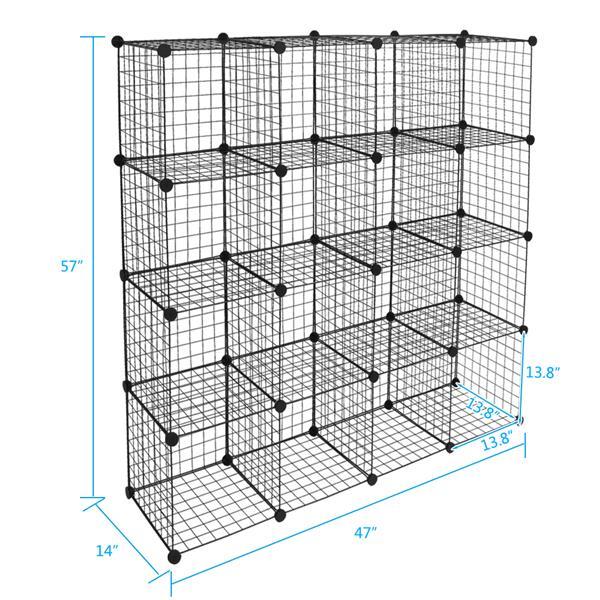 16 - Cube Modular Storage Organizer – Metal Wire Shelving Unit & Bookcase - goosavvy.com