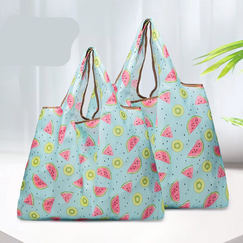 2-Pack Reusable Foldable Grocery Shopping Bags - Waterproof & Spacious Eco Bags - goosavvy.com