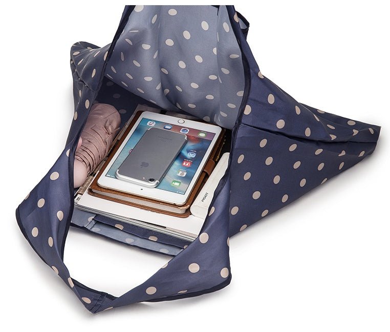 2-Pack Reusable Foldable Grocery Shopping Bags - Waterproof & Spacious Eco Bags - goosavvy.com