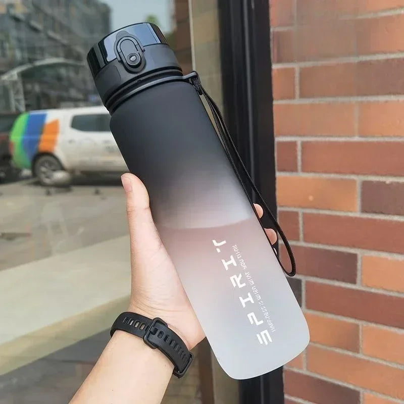 Gradient Sports Water Bottle with Straw and Strap – Leakproof Plastic Hydration Bottle for Gym, Travel & Outdoor Use (500ml / 650ml / 1000ml)