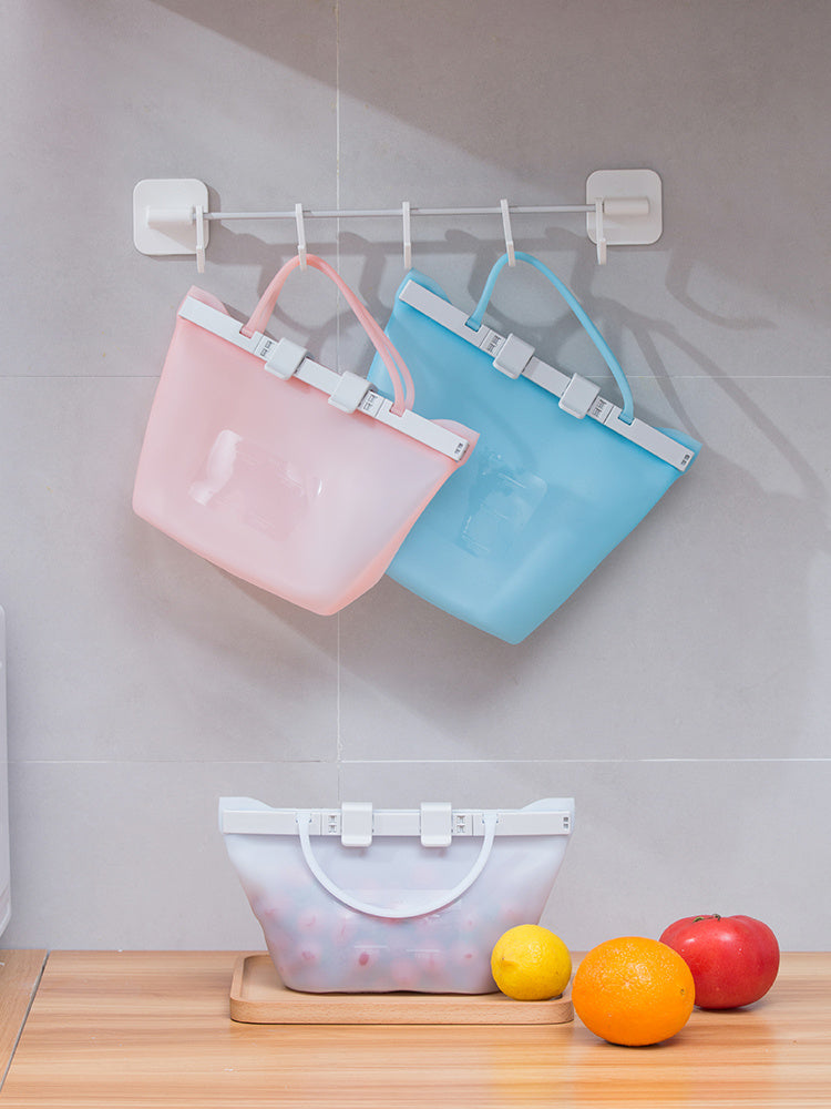 1pc Silicone Storage Bag | 500ml - 2000ml Leakproof & Sealed Ziplock Bag for Freezer and Refrigerator - goosavvy.com