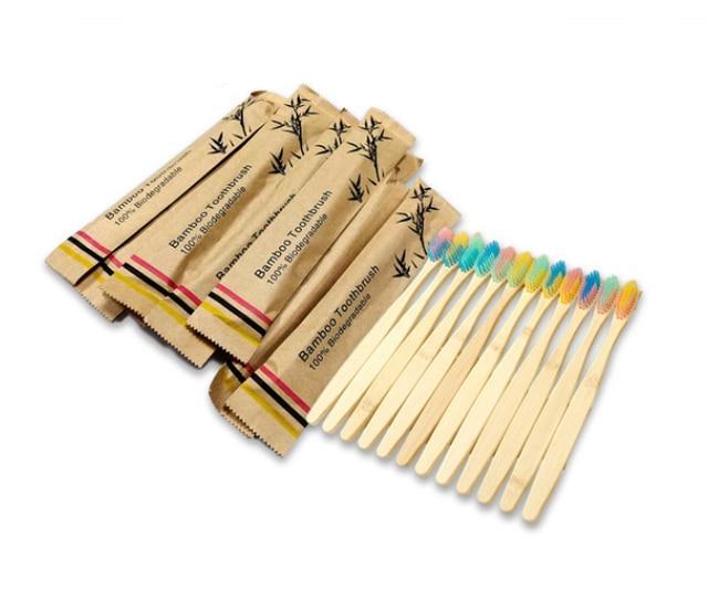 Bamboo Toothbrushes | Zero Waste Compostable Toothbrushes | Plastic Free Toothbrushes | Pack of 5 or 10 - goosavvy.com