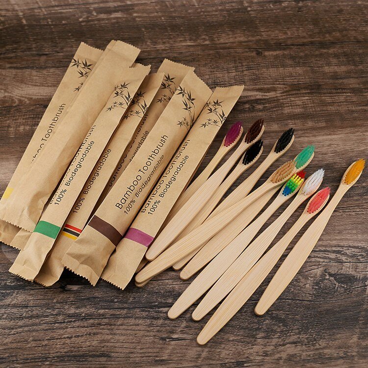 Bamboo Toothbrushes | Zero Waste Compostable Toothbrushes | Plastic Free Toothbrushes | Pack of 5 or 10 - goosavvy.com