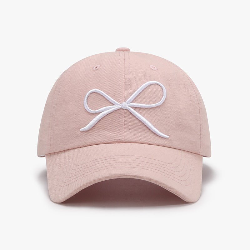 Bow Embroidered Cotton Baseball Cap - goosavvy.com