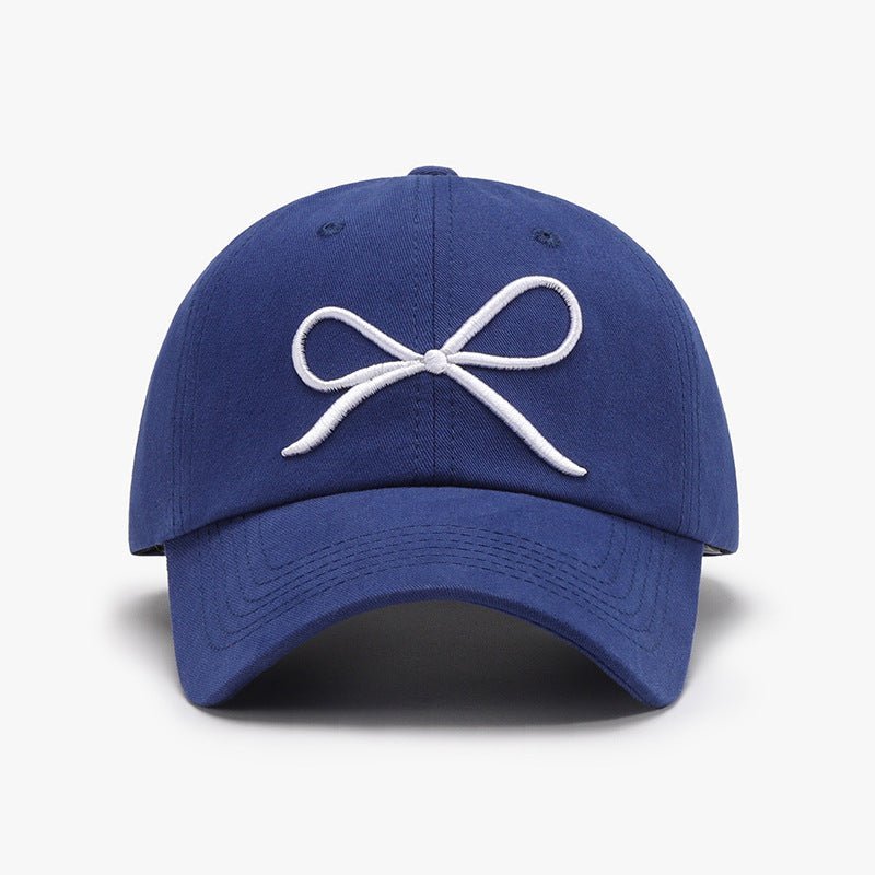 Bow Embroidered Cotton Baseball Cap - goosavvy.com