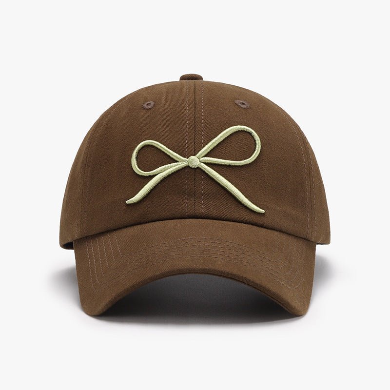 Bow Embroidered Cotton Baseball Cap - goosavvy.com