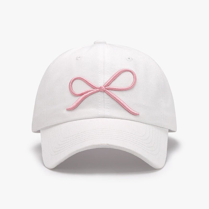Bow Embroidered Cotton Baseball Cap - goosavvy.com