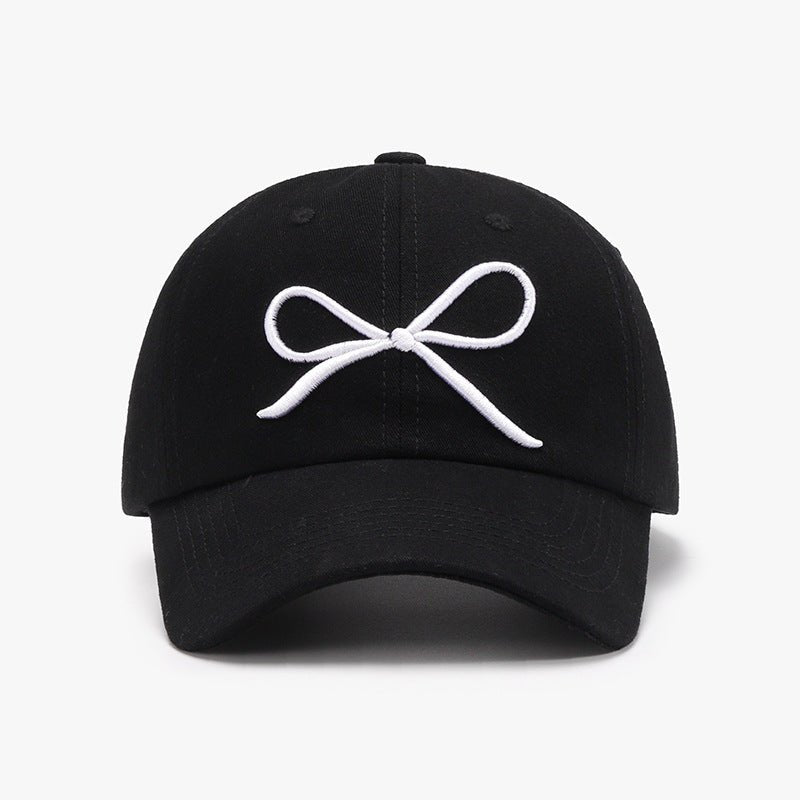 Bow Embroidered Cotton Baseball Cap - goosavvy.com
