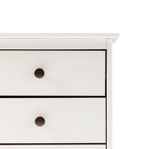 Classic White 3 - Drawer Nightstand – Solid Pine Wood Bedside Table - goosavvy.com