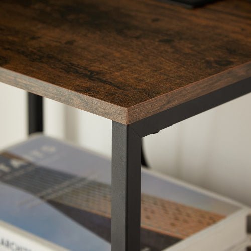 Compact End Table with Charging Station, USB Ports, Outlets, Drawers & Shelf - goosavvy.com