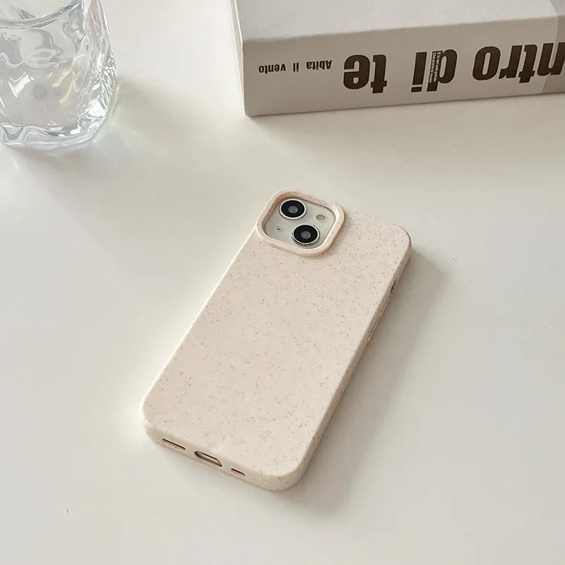 Compostable Phone Case for iPhone 14 / 14 Plus / 14 Pro / 14 Pro Max, iPhone 15 / 15 Plus / 15 Pro / 15 Pro Max, iPhone 16 / 16 Plus / 16 Pro / 16 Pro Max | Textured White | Wheat Straw Biodegradable Phone Case - goosavvy.com