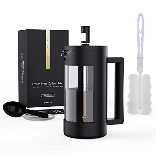 French Press Coffee Maker – 12oz & 21oz BPA - Free, Plastic & Glass, Rust - Free, Dishwasher Safe, for Coffee, Tea & Milk Frothing - goosavvy.com