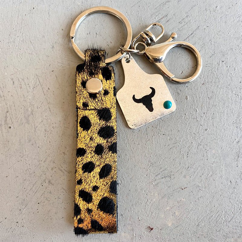 Genuine Leather Alloy Keychain - goosavvy.com