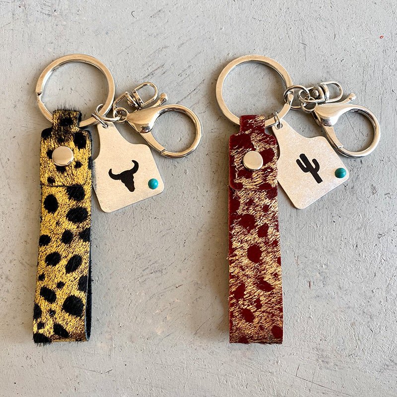 Genuine Leather Alloy Keychain - goosavvy.com