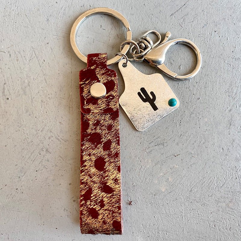 Genuine Leather Alloy Keychain - goosavvy.com
