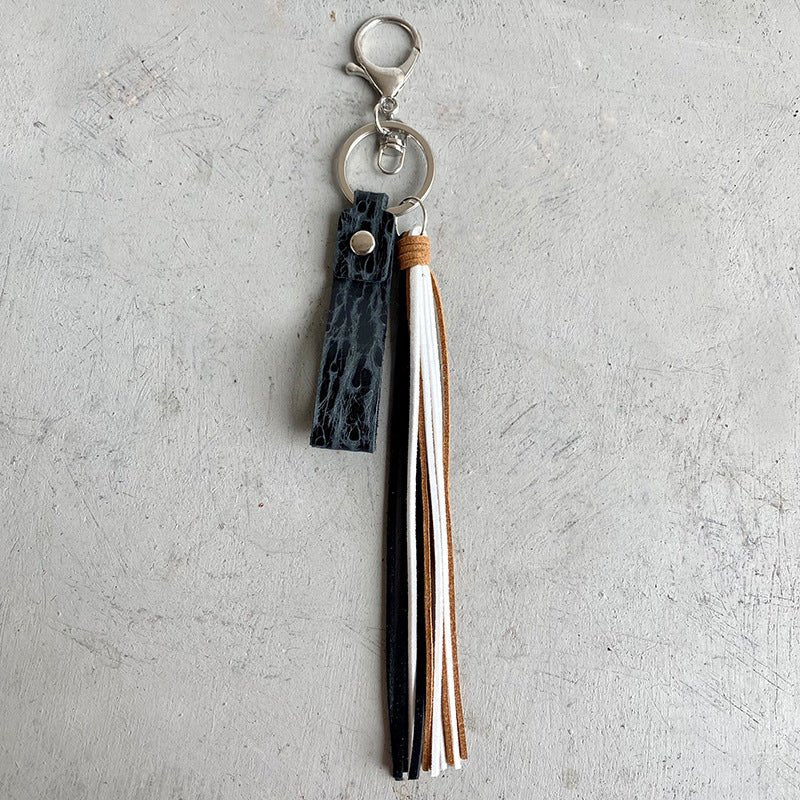 Genuine Leather Tassel Keychain - goosavvy.com