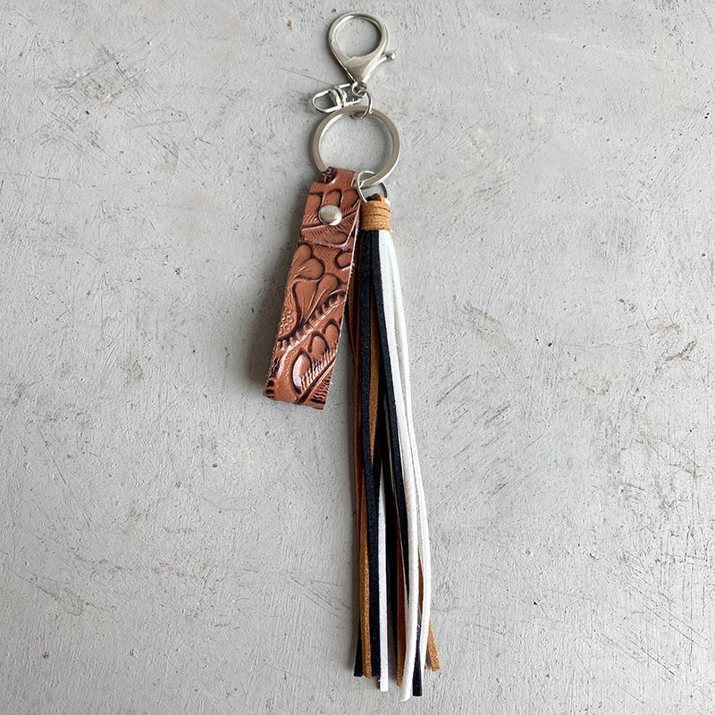 Genuine Leather Tassel Keychain - goosavvy.com