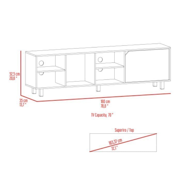 Harwich 5 - Shelf Light Oak TV Stand for TVs Up to 70 Inches - goosavvy.com