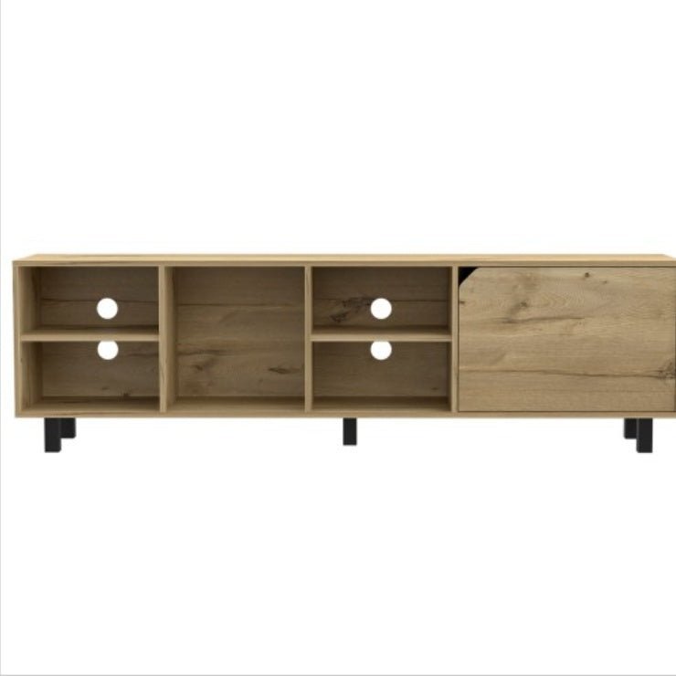 Harwich 5 - Shelf Light Oak TV Stand for TVs Up to 70 Inches - goosavvy.com
