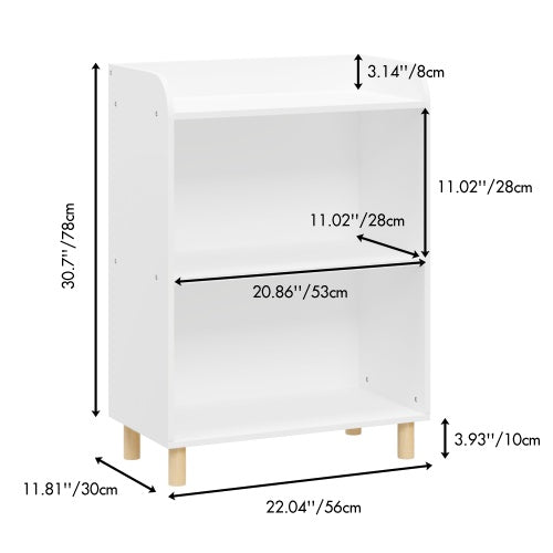 Kids 3 - Tier Bookshelf & Toy Storage, Wooden Bookcase with Safety Features - goosavvy.com