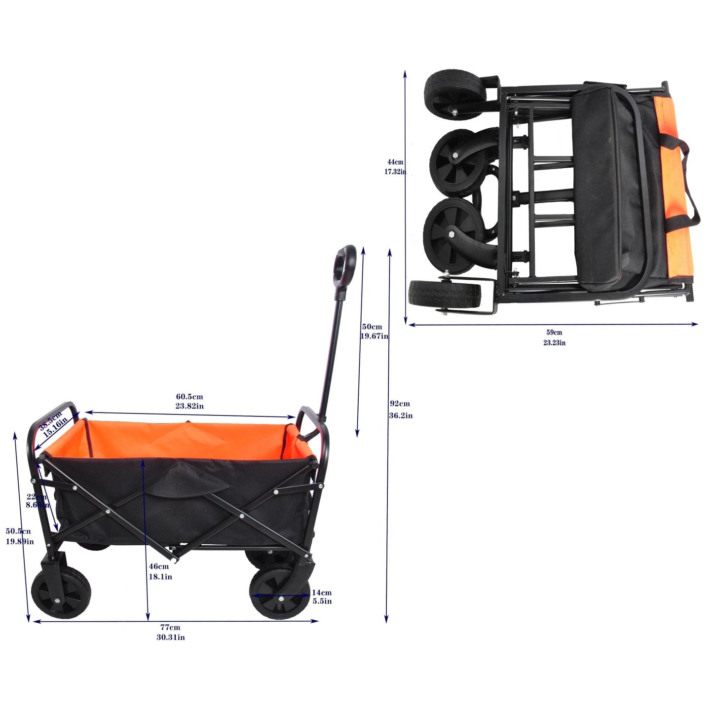 Mini Folding Wagon Cart – Heavy - Duty Collapsible Utility Cart for Garden, Camping & Shopping - goosavvy.com