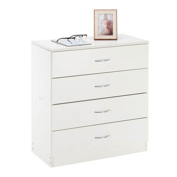 Modern 4 - Drawer White Dresser – Spacious Storage Chest for Bedroom, Living Room, Nursery, or Entryway - goosavvy.com