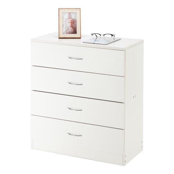 Modern 4 - Drawer White Dresser – Spacious Storage Chest for Bedroom, Living Room, Nursery, or Entryway - goosavvy.com