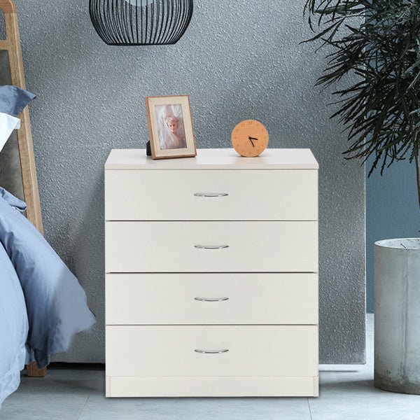 Modern 4 - Drawer White Dresser – Spacious Storage Chest for Bedroom, Living Room, Nursery, or Entryway - goosavvy.com