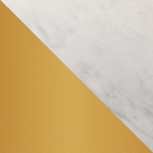 Modern Glam Faux Marble Coffee Table with Gold Metal Base - goosavvy.com