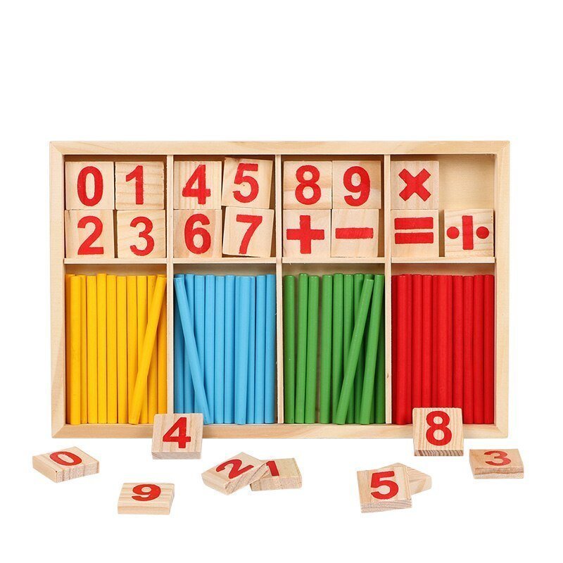 Montessori Wooden Math Counting Sticks Educational Toy for Kids - goosavvy.com