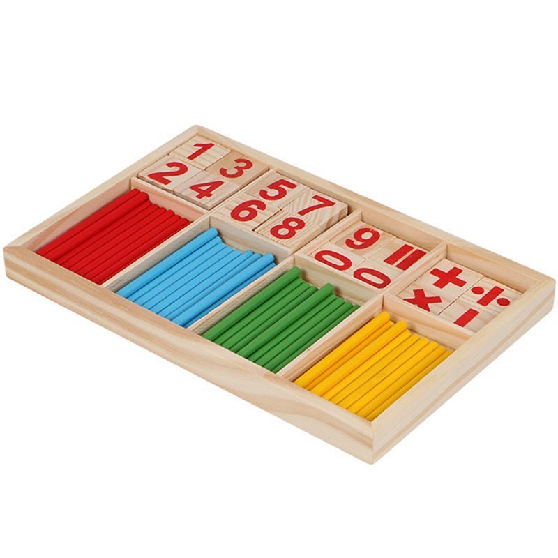 Montessori Wooden Math Counting Sticks Educational Toy for Kids - goosavvy.com