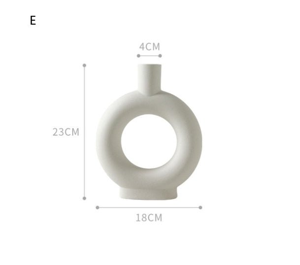 Nordic - Style Ceramic Decorative Vase for Home and Garden | Minimalist Centerpiece | Vase for Ornaments - goosavvy.com