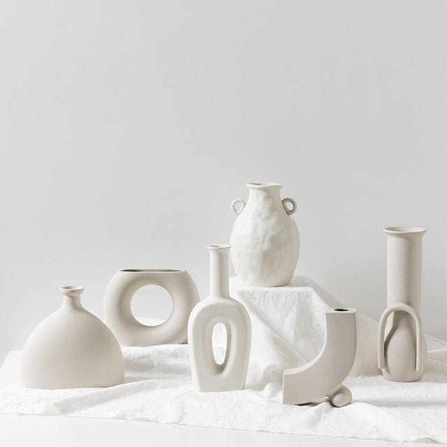 Nordic - Style Ceramic Decorative Vase for Home and Garden | Minimalist Centerpiece | Vase for Ornaments - goosavvy.com