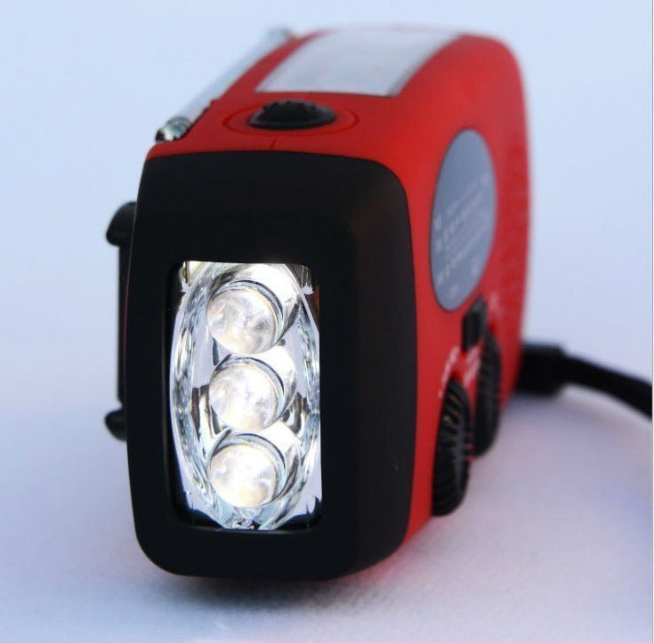 Portable Solar Hand Crank Emergency Radio with LED Flashlight, 2000mAh Power Bank, SOS Alarm, and Weather Updates – Ideal for Camping, Hiking, and Travel - goosavvy.com