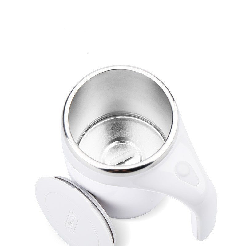 Rechargeable Automatic Stirring Stainless Steel Mug – Portable Coffee Cup for Hot & Cold Drinks, Magnetic Mixing Cup for Milkshakes & Beverages - goosavvy.com
