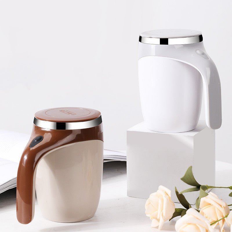 Rechargeable Automatic Stirring Stainless Steel Mug – Portable Coffee Cup for Hot & Cold Drinks, Magnetic Mixing Cup for Milkshakes & Beverages - goosavvy.com