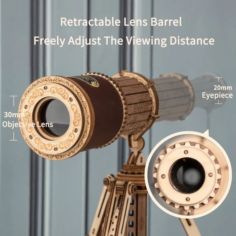 Robotime ROKR 3D Wooden Monocular Telescope Puzzle Kit – Perfect Gift - goosavvy.com
