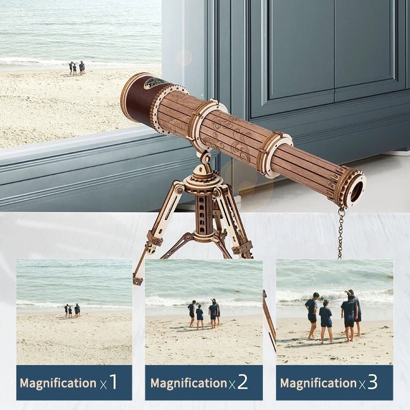 Robotime ROKR 3D Wooden Monocular Telescope Puzzle Kit – Perfect Gift - goosavvy.com