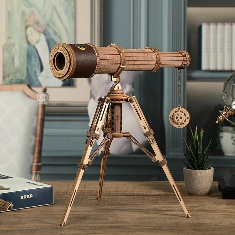 Robotime ROKR 3D Wooden Monocular Telescope Puzzle Kit – Perfect Gift - goosavvy.com