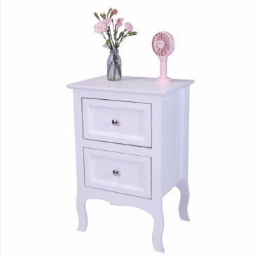 Set of 2 Nightstands with 2 Drawers – Country Style End Tables for Bedroom - goosavvy.com