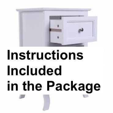 Set of 2 Nightstands with 2 Drawers – Country Style End Tables for Bedroom - goosavvy.com