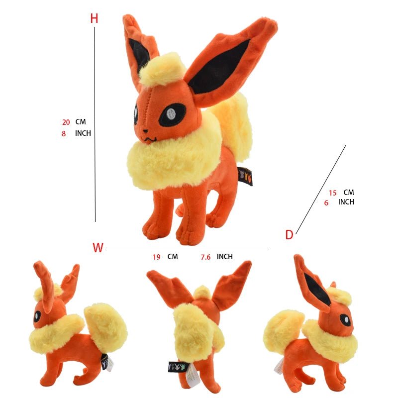 Shiny Eeveelutions Plush Set | Eevee, Flareon, & Jolteon Character Plushies | Soft Collectible Gift for Fans - goosavvy.com