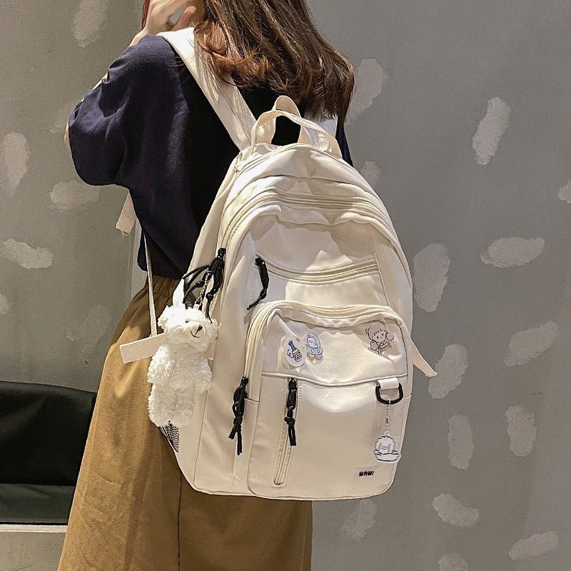 Stylish Multi - Pocket Canvas Backpack for Girls – Large Capacity and Waterproof - goosavvy.com