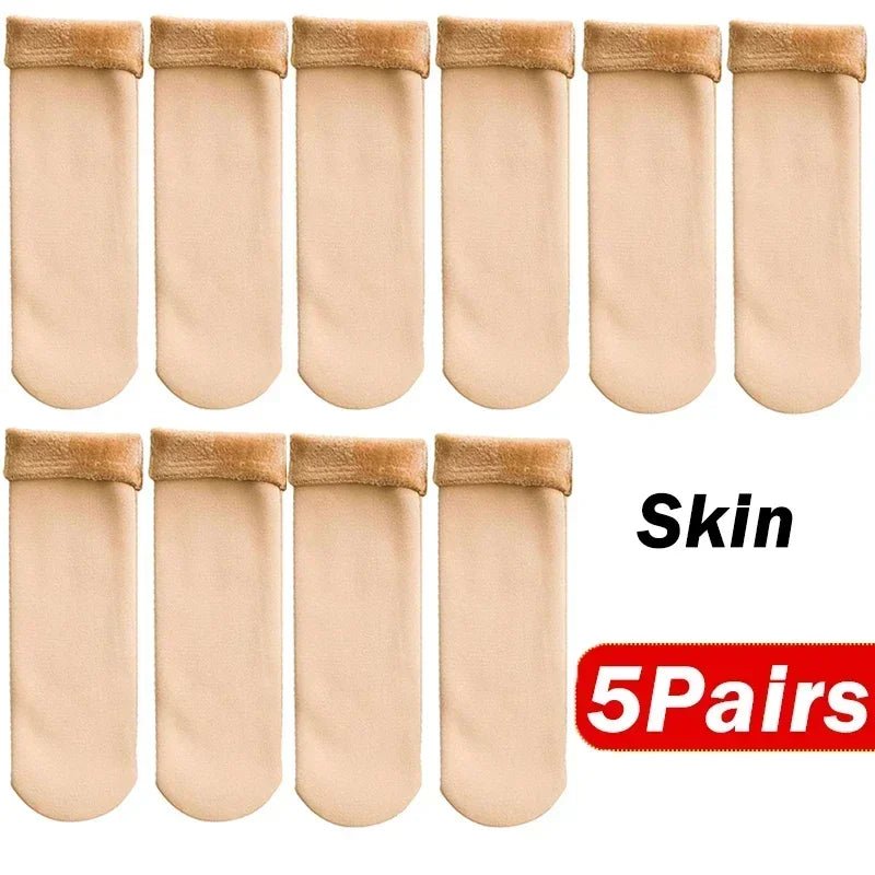 🧦 Women’s Ultra - Thick Thermal Velvet Socks – Plush - Lined Winter Floor & Snow Socks - goosavvy.com