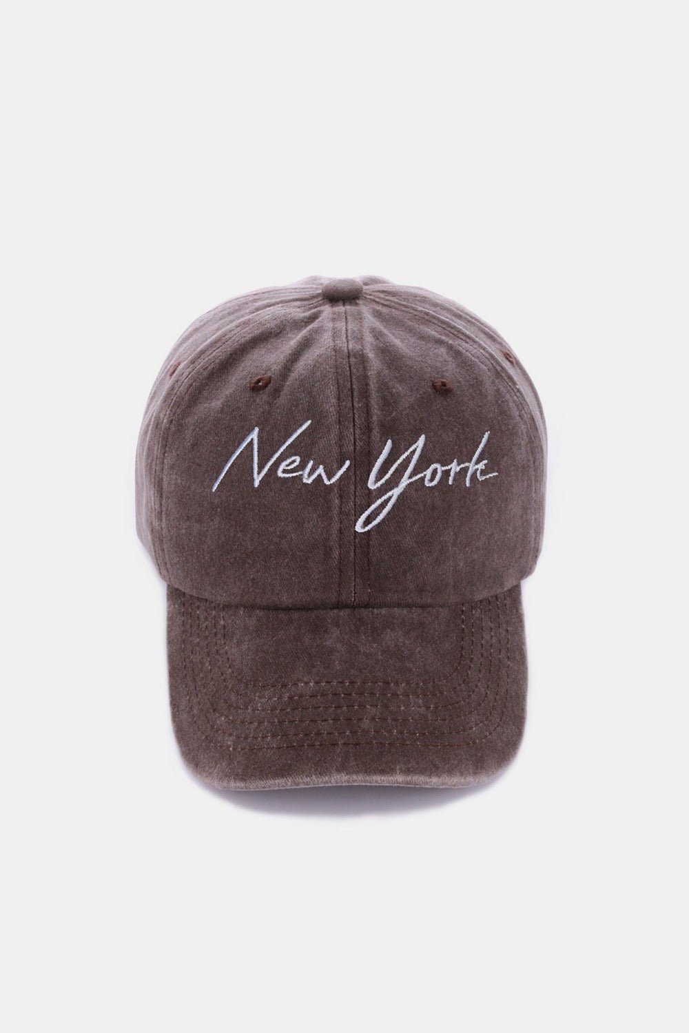 Zenana Washed Embroidered City Baseball Cap - goosavvy.com