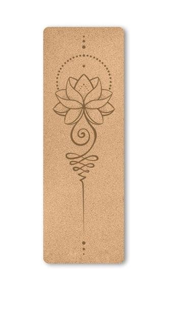 Cork Yoga Mat with Bag | Compostable Yoga Mat | 72" x 24" | 5mm thickness - goosavvy.com