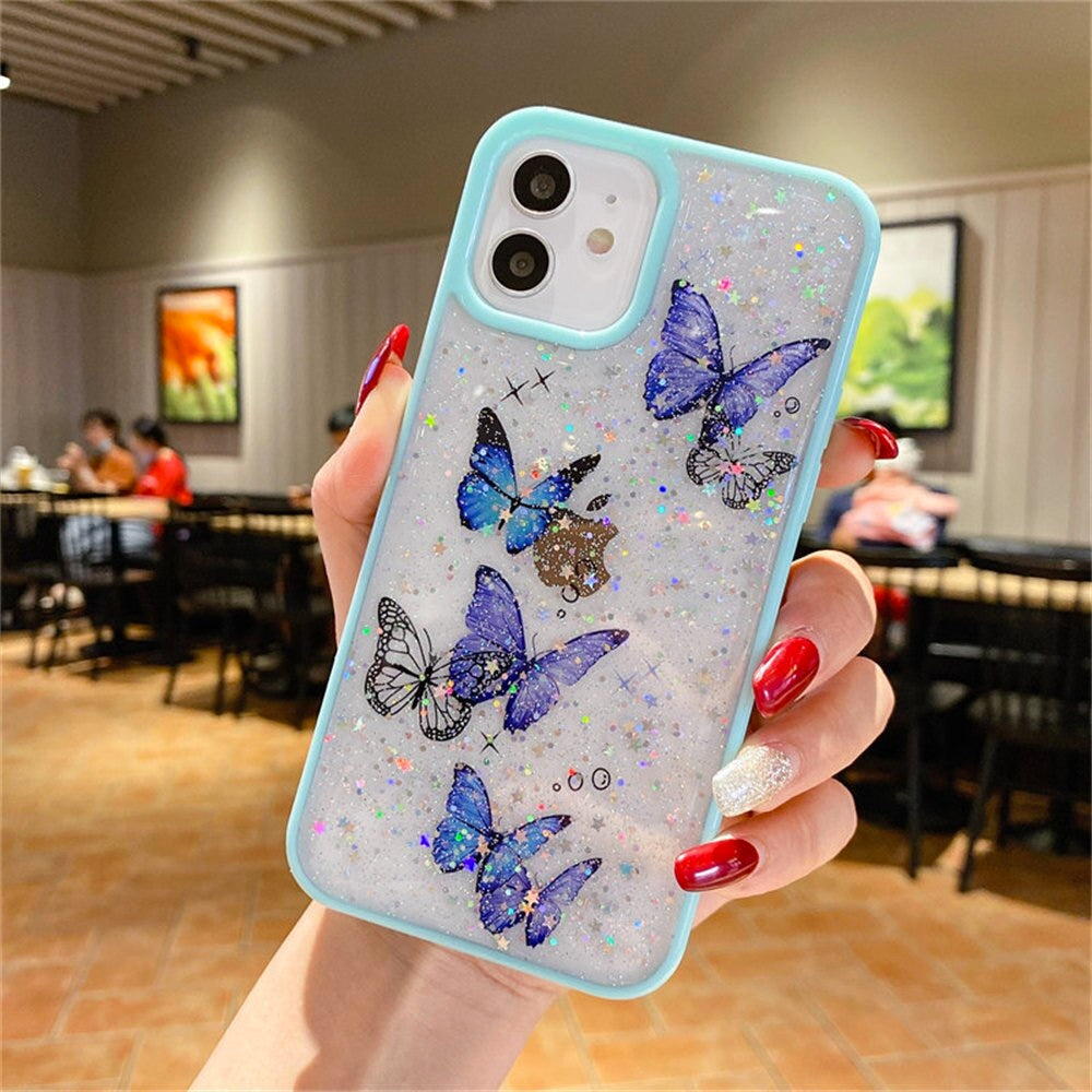 Butterfly Phone Case for iPhone - For Multiple Models | Cute Glitter Phone Case - goosavvy.com