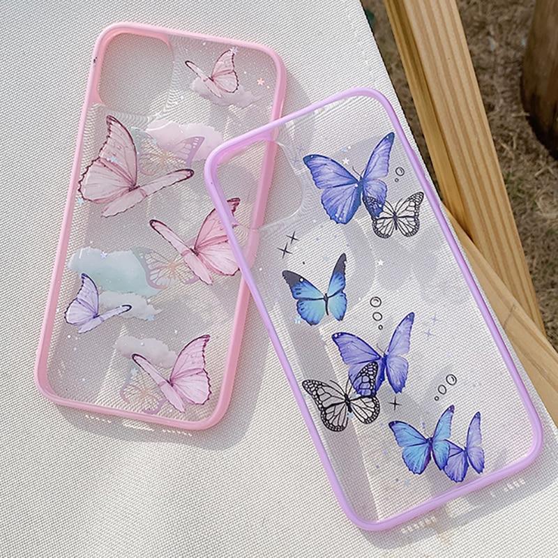 Butterfly Phone Case for iPhone - For Multiple Models | Cute Glitter Phone Case - goosavvy.com