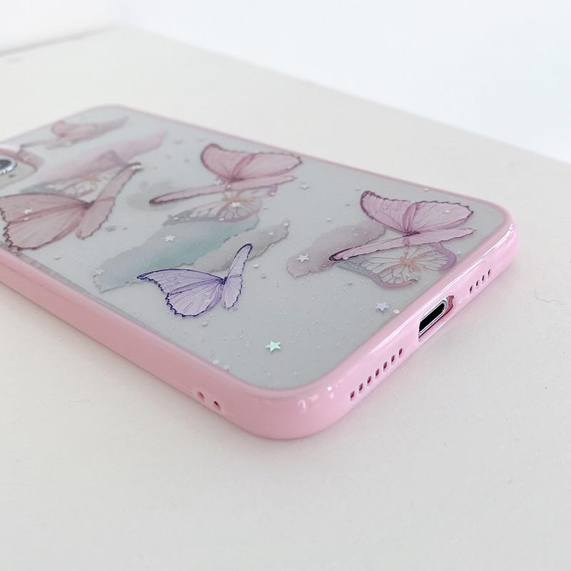 Butterfly Phone Case for iPhone - For Multiple Models | Cute Glitter Phone Case - goosavvy.com